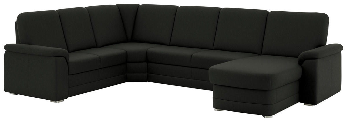 WOHNLANDSCHAFT  in Chenille Anthrazit  - Anthrazit/Alufarben, KONVENTIONELL, Holz/Textil (235/329/160cm) - Beldomo Comfort