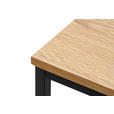 BEISTELLTISCH 30/30/61 cm Eiche furniert Schwarz, Eichefarben rechteckig  - Eichefarben/Schwarz, LIFESTYLE, Holz/Holzwerkstoff (30/30/61cm) - Xora