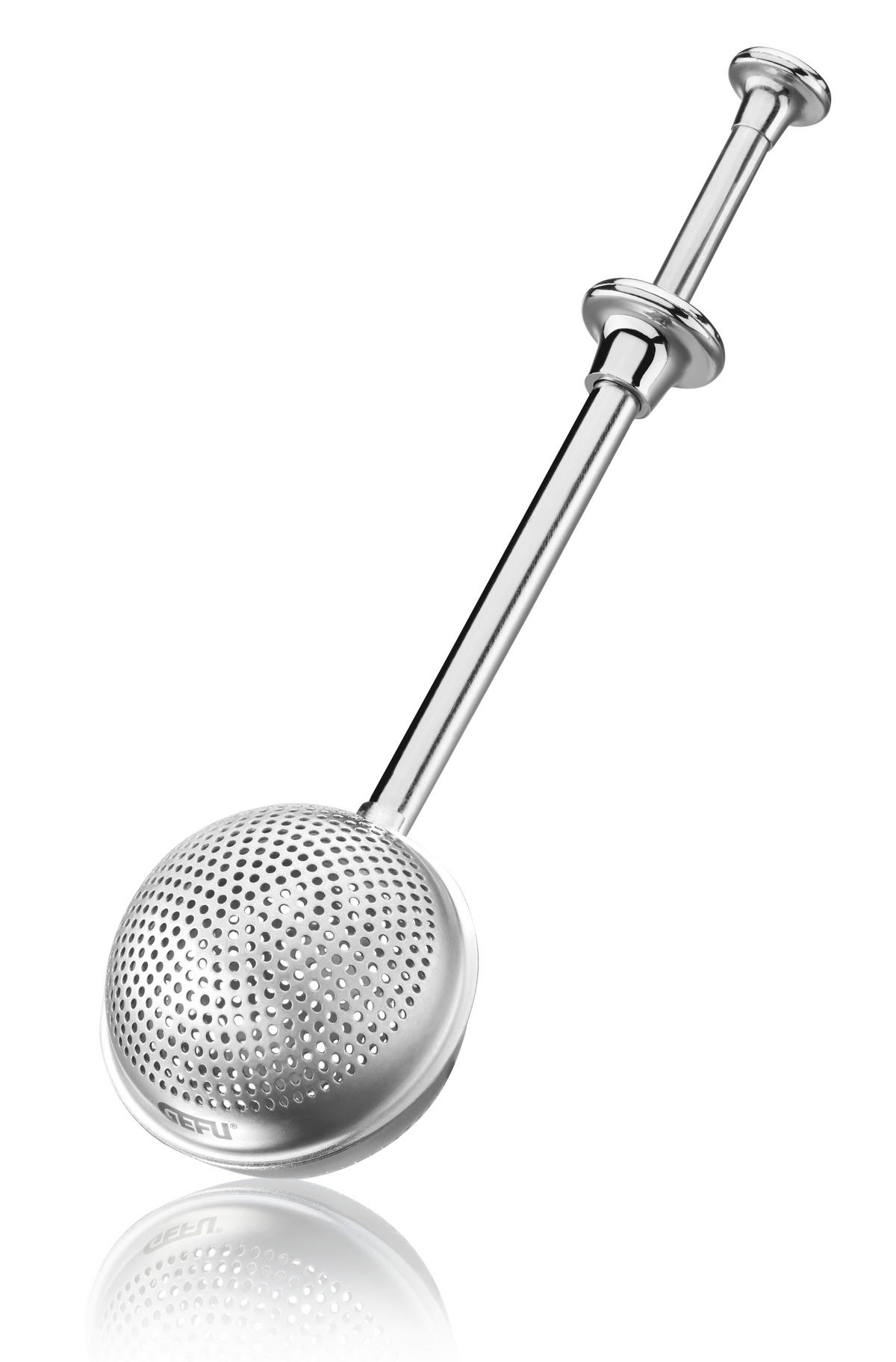 FILTER ZA ČAJ U OBLIKU JAJETA - boja nerđajućeg čelika, Osnovno, metal/plastika (17,5/5/4,2cm) - Gefu