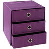 FALTBOX - Brombeere/Silberfarben, Design, Karton/Textil (32/32/31,5cm) - Carryhome