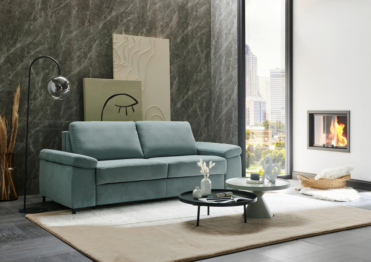 SCHLAFSOFA Mikrofaser Grau  - Schwarz/Grau, KONVENTIONELL, Textil/Metall (212/87/103cm) - Dieter Knoll