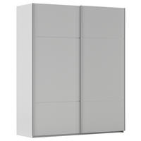 SCHWEBETÜRENSCHRANK in Grau  - Alufarben/Grau, Konventionell, Holzwerkstoff/Metall (181/223/68cm) - Novel