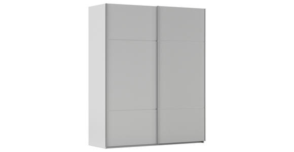 SCHWEBETÜRENSCHRANK 181/223/68 cm 2-türig Grau - Alufarben/Grau, KONVENTIONELL, Holzwerkstoff/Metall (181/223/68cm) - Novel