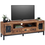 LOWBOARD in 160/55/40 cm - Schwarz/Braun, LIFESTYLE, Holz/Metall (160/55/40cm) - Landscape