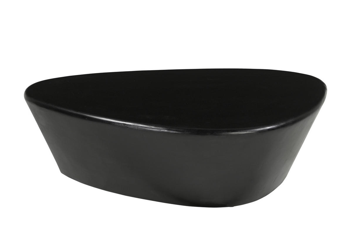 COUCHTISCH Mangoholz massiv 107/78/30 cm dreieckig Schwarz  - Schwarz, Design, Holz (107/78/30cm) - MID.YOU