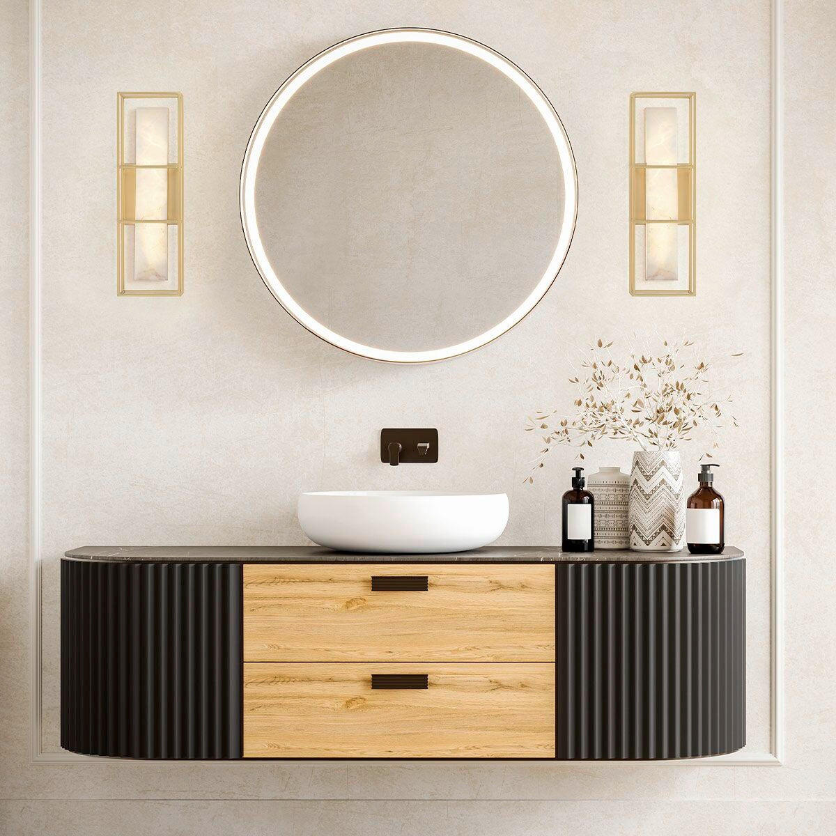 LED-WANDLEUCHTE    - Goldfarben, KONVENTIONELL, Glas/Metall (40,6/12,7/11,5cm) - Elstead Lighting