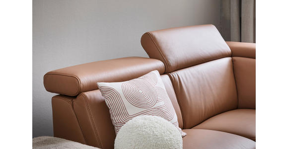 ECKSOFA in Echtleder Braun  239/271 cm  - Schwarz/Braun, Design, Leder/Metall (239/271cm) - Cantus