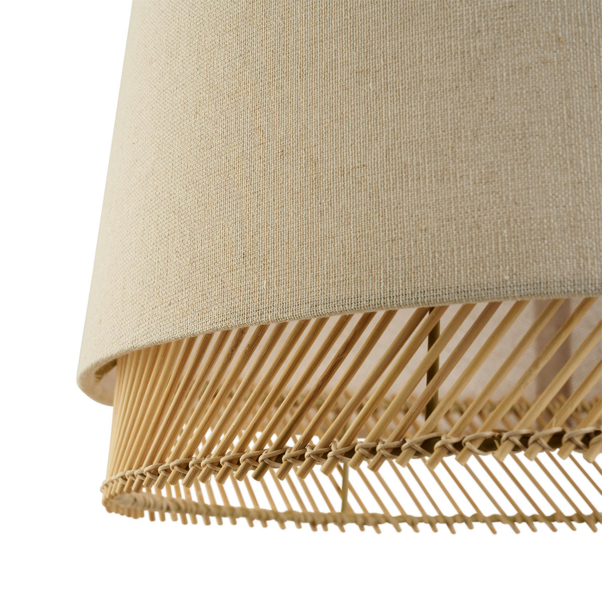 STEHLEUCHTE 38/153 cm    - Schwarz/Braun, Natur, Holz/Textil (38/153cm)