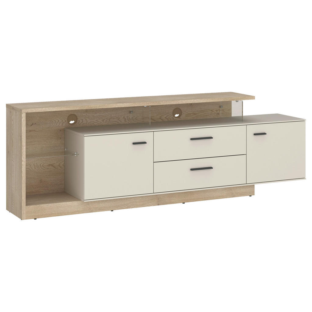 Tv-element, Meolo, B:191,5 Cm Kaschmir/eichefarben