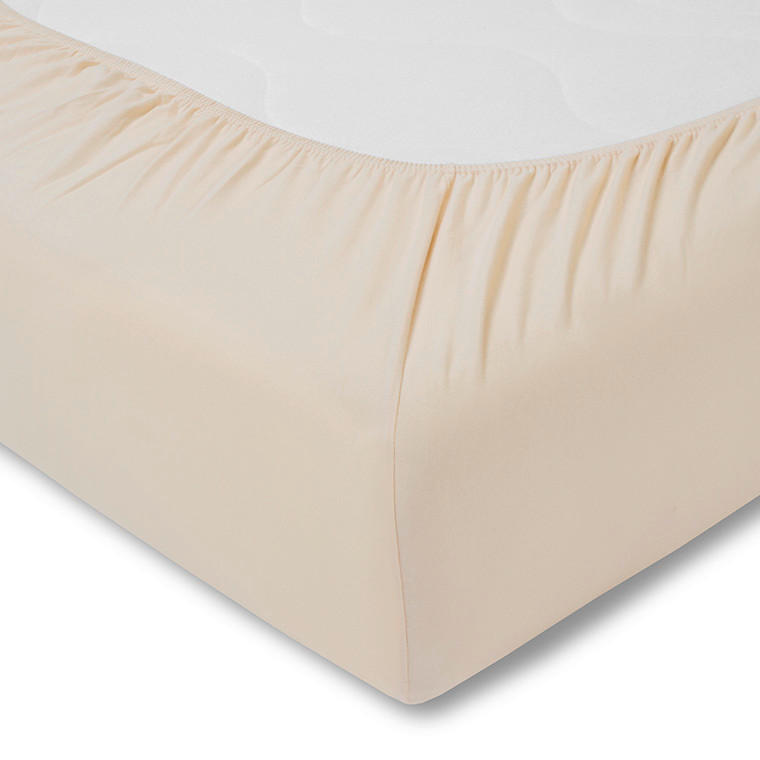 SPANNBETTTUCH Exquisit Single-Jersey  - Creme, Basics, Textil (100/200cm) - Estella