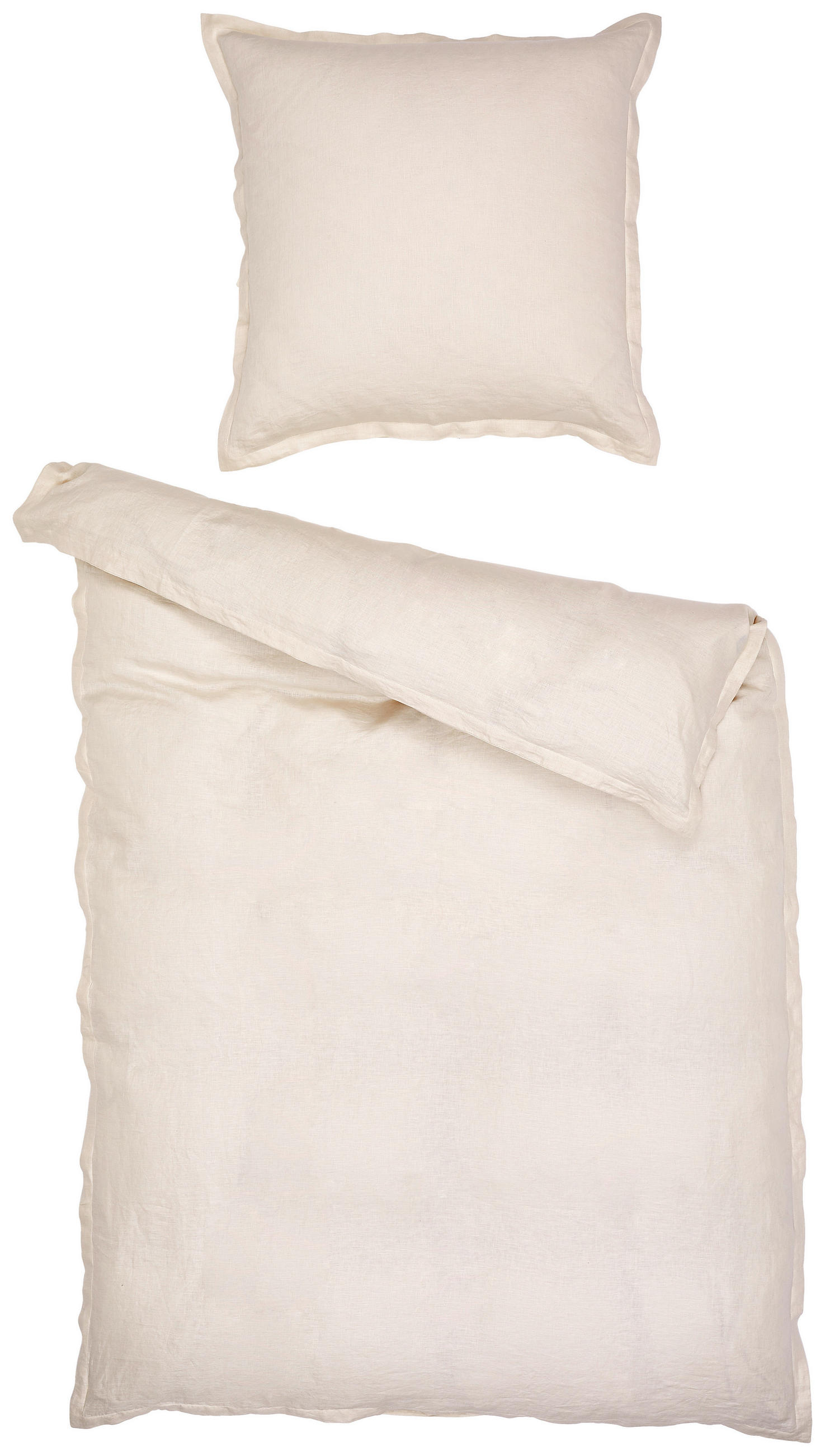 BETTWÄSCHE Leinenoptik 135/200 cm  - Beige, Trend, Textil (135/200cm) - Ambiente