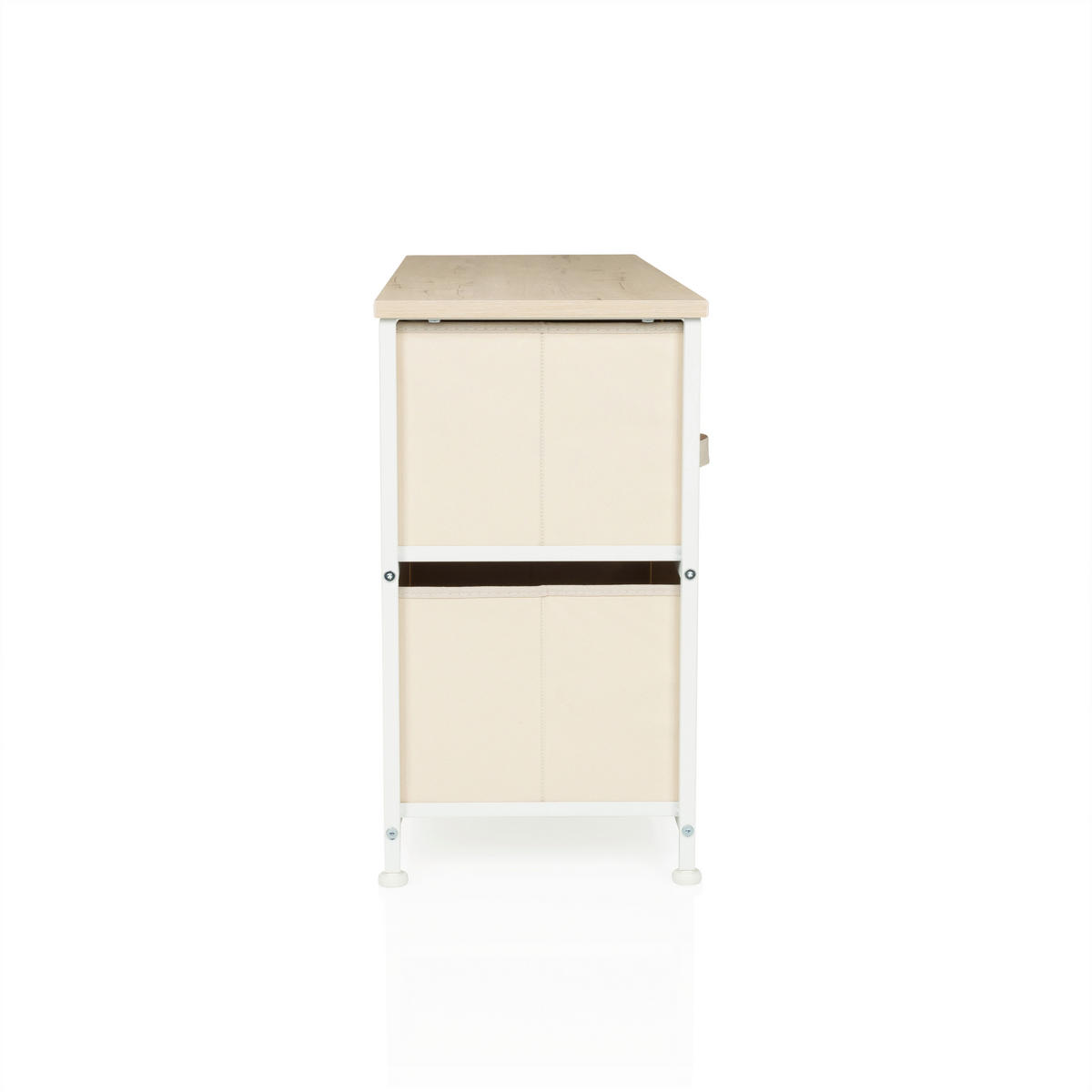 KOMMODE  in 100/55/30 cm  - Beige/Weiß, MODERN, Kunststoff/Textil (100/55/30cm) - MID.YOU
