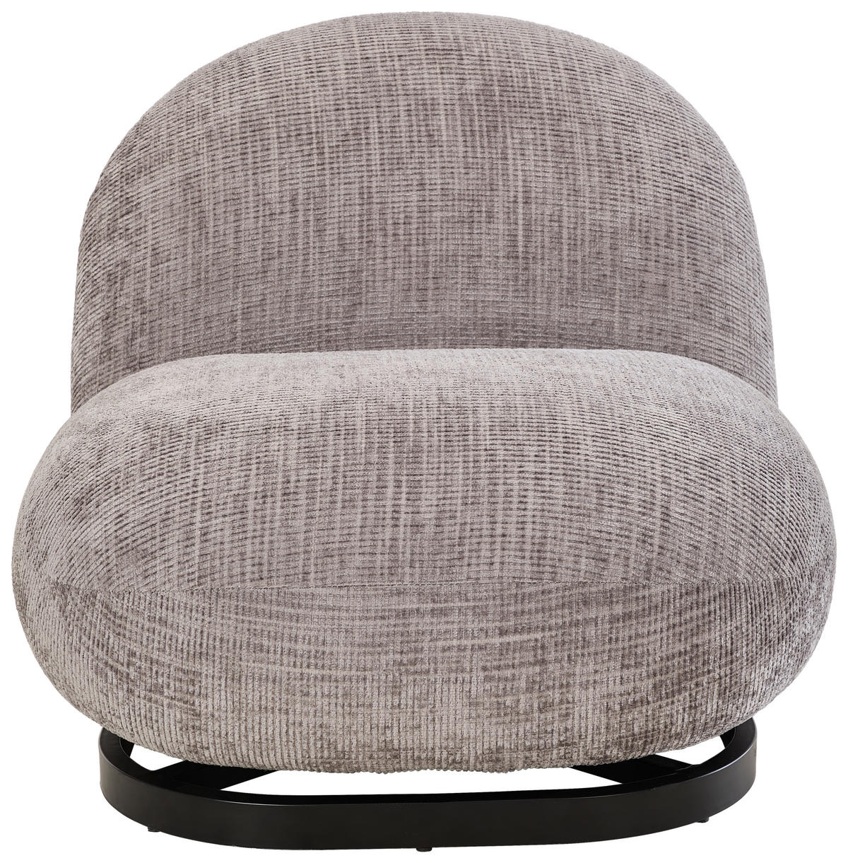 SESSEL in Cord Hellgrau  - Hellgrau/Schwarz, Trend, Textil/Metall (75/66/87cm) - P & B