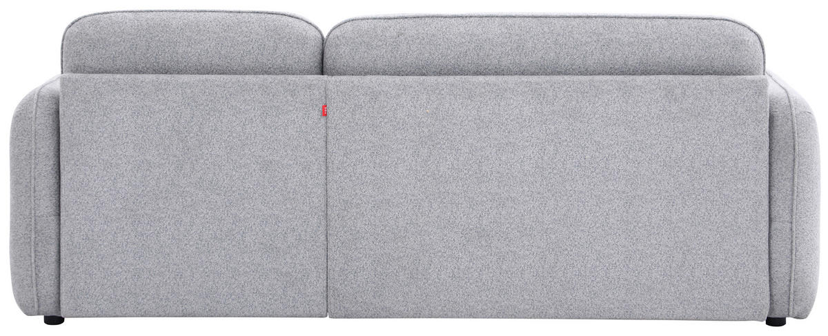 ECKSOFA Hellgrau Chenille  - Hellgrau/Schwarz, Design, Kunststoff/Textil (154/221cm) - Carryhome
