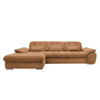 ECKSOFA in Chenille Currygelb  - Chromfarben/Currygelb, MODERN, Textil/Metall (184/314cm) - Livetastic