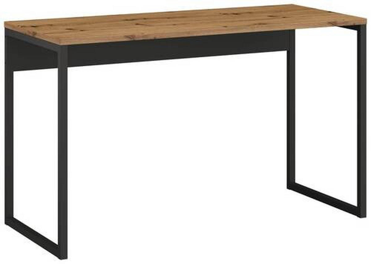 SCHREIBTISCH 120/58/74 cm  in Graphitfarben, Eiche Artisan  - Graphitfarben/Eiche Artisan, Design, Holzwerkstoff/Metall (120/58/74cm) - Stylife