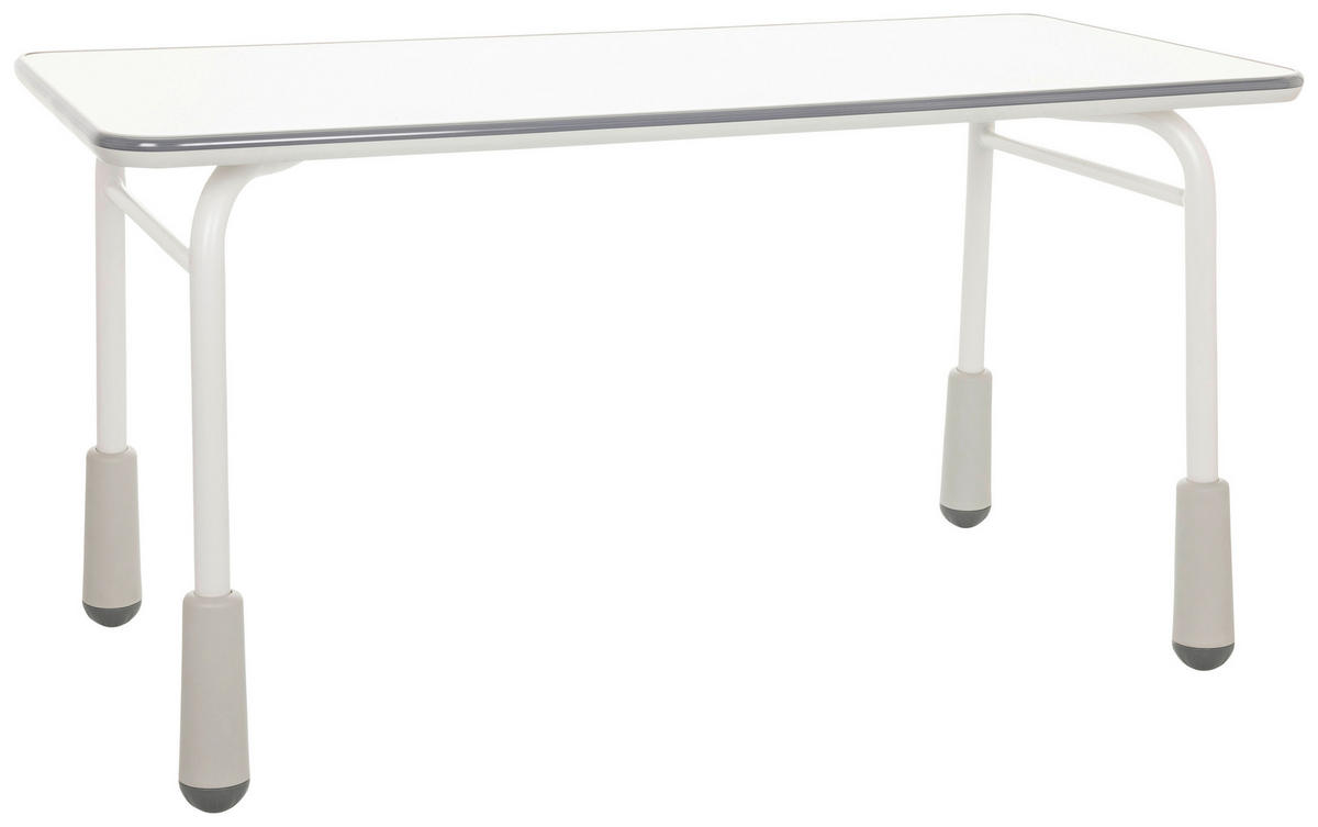 JUGENDSCHREIBTISCH   - Hellgrau, Basics, Holzwerkstoff/Metall (120/58-67/60cm) - MID.YOU