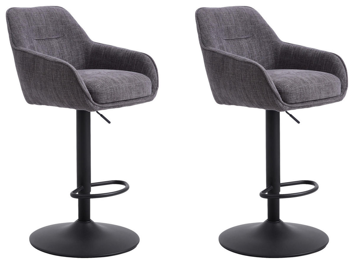 BARPALL SET i grafitfärgad  - grafitfärgad/svart, Modern, metall/textil (51/95,5-110/53cm) - Livetastic