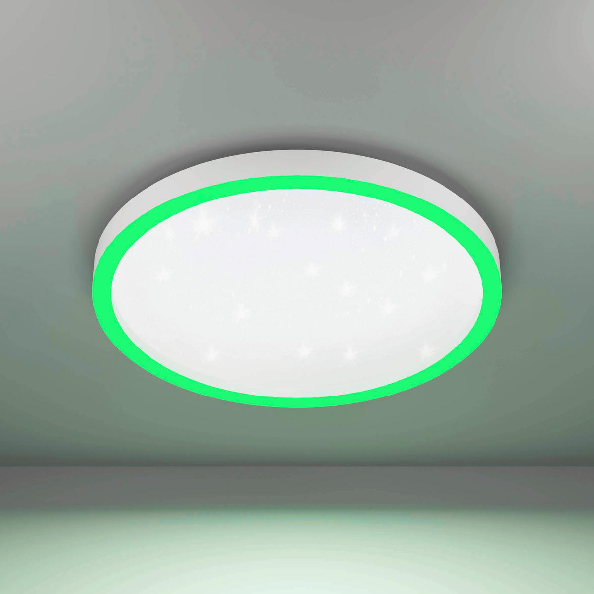 DECKENLEUCHTE 34,5 W  57/7 cm    - Weiss, Design, Kunststoff/Metall (57/7cm) - Eglo