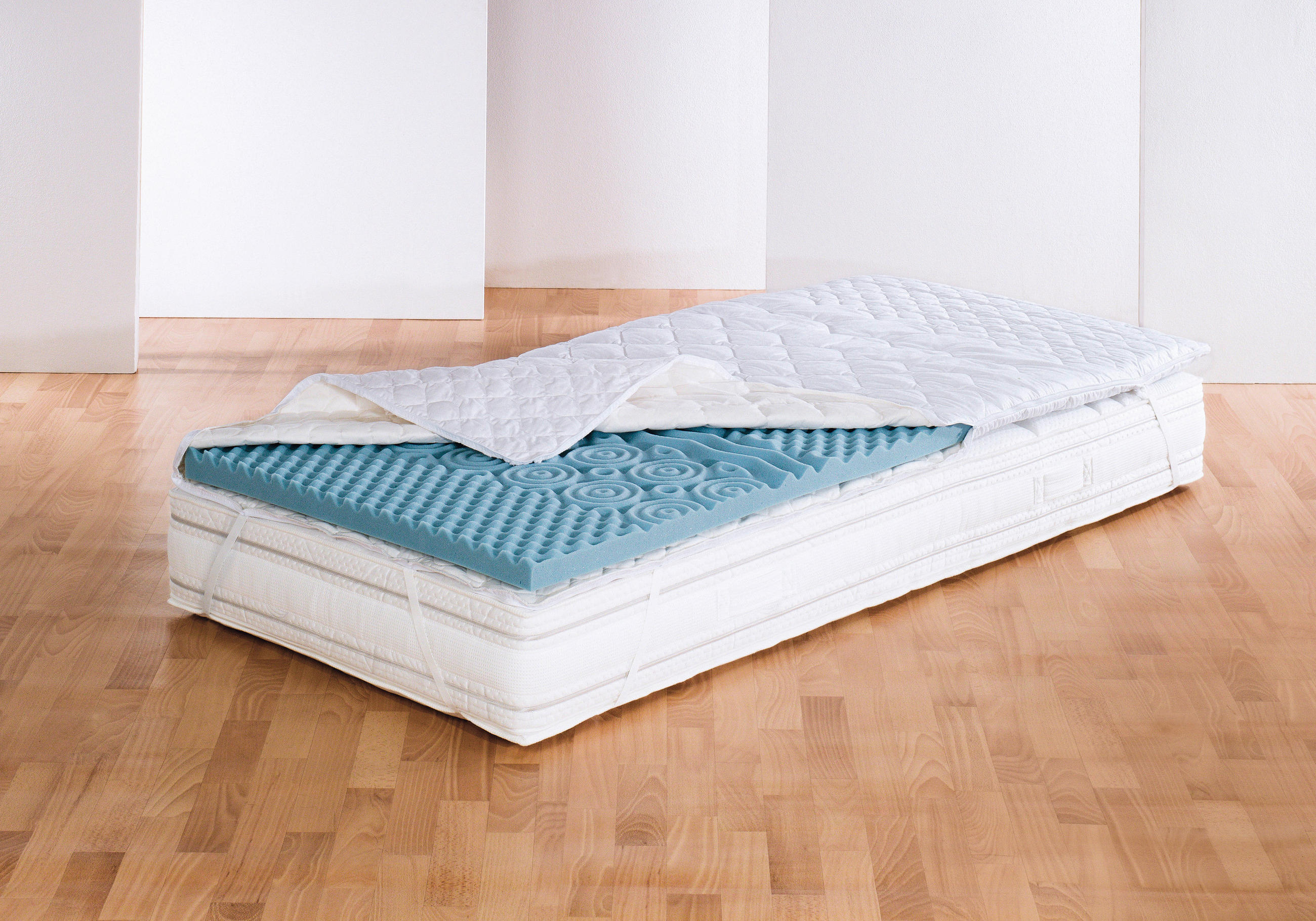 TOPPER 180/200 cm Höhe ca. 6 cm  - Weiß, Basics, Textil (180/200cm) - Modante