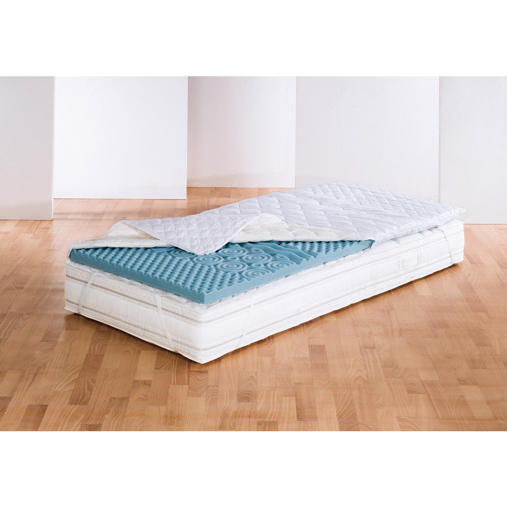 Thumbnail - Modante Topper, Weiß, Textil, Füllung: Baumwollfüllung, 140x200 cm, Oeko-Tex® Standard 100, Bezug abnehmbar/waschbar, fü...
