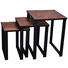 BEISTELLTISCHSET in Dunkelbraun, Schwarz - Dunkelbraun/Schwarz, Trend, Holz/Metall BEISTELLTISCHSET in Dunkelbraun, Schwarz - Dunkelbraun/Schwarz, Trend, Holz/Metall