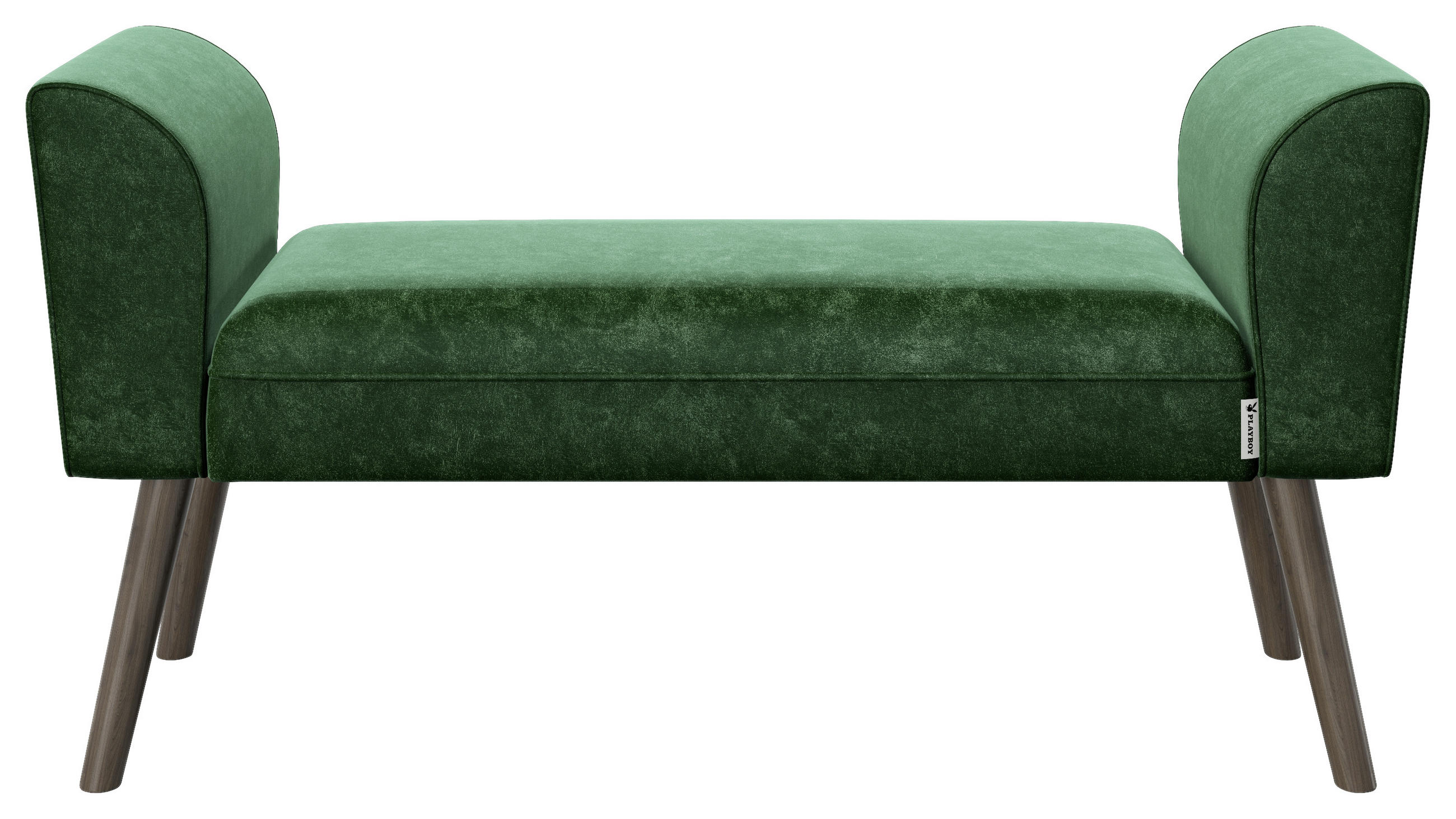 KLOP BREZ NASLONA, tekstil zelena  - barva oreha/zelena, Moderno, tekstil/les (92.7/54,5/30cm) - Playboy
