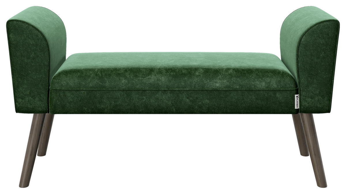 KLOP BREZ NASLONA, tekstil zelena  - barva oreha/zelena, Moderno, tekstil/les (92.7/54,5/30cm) - Playboy