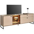 TV-ELEMENT 204/68/50 cm  - Eichefarben/Anthrazit, MODERN, Glas/Holzwerkstoff (204/68/50cm) - Carryhome