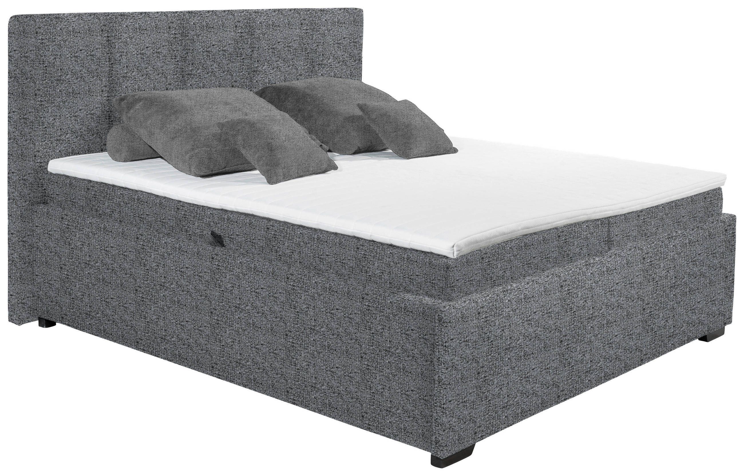 POLSTERBETT Matratze, Bettkasten, Topper Dunkelgrau 180/200 cm  - Dunkelgrau/Graphitfarben, KONVENTIONELL, Kunststoff/Textil (180/200cm) - Esposa