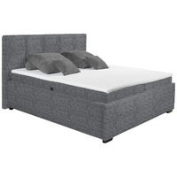 POLSTERBETT 180/200 cm, inkl. Matratze, Bettkasten, Topper,  in Dunkelgrau  - Dunkelgrau/Graphitfarben, KONVENTIONELL, Kunststoff/Textil (180/200cm) - Esposa