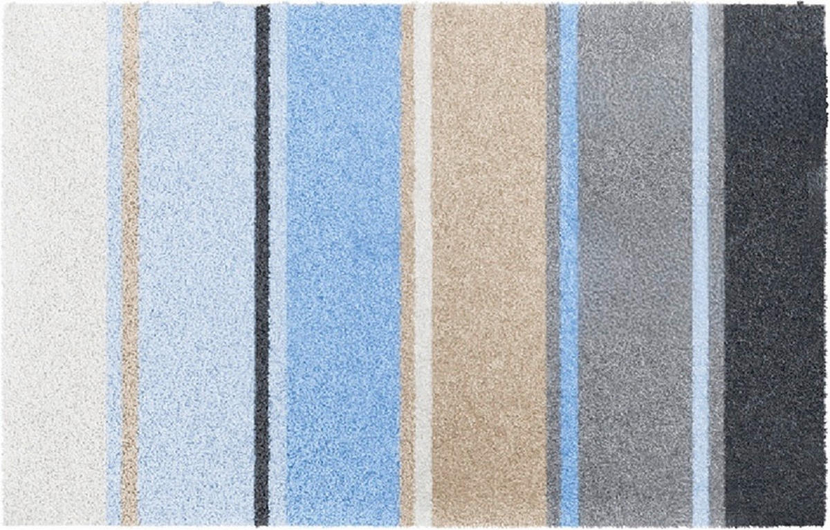 BADEMATTE Blau 60/90 cm  - Blau, Design, Kunststoff/Textil (60/90cm) - Grund