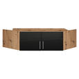 AUFSATZSCHRANK 117/39/117 cm   - Dunkelgrau/Silberfarben, Design, Holzwerkstoff/Kunststoff (117/39/117cm) - Carryhome