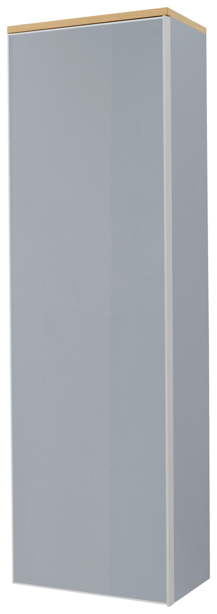 GARDEROBENSCHRANK  in 54/170/31 cm  - Eichefarben/Silberfarben, Design, Glas/Holz (54/170/31cm) - Novel