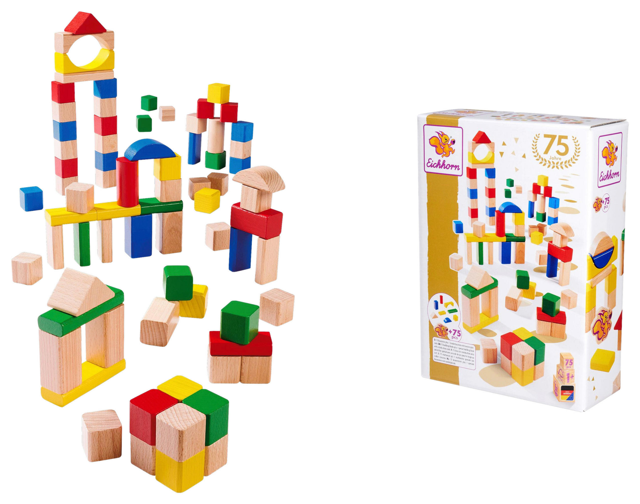BAUSTEINE  - Multicolor, Basics, Holz/Kunststoff (8/20/28cm) - Eichhorn