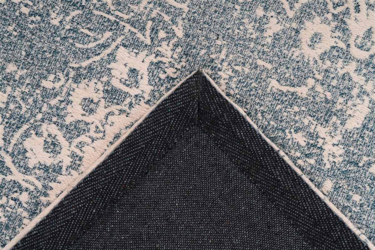 LÄUFER 80/150 cm Iglesia 425 Creme / Blau Blau, Creme  - Blau/Creme, KONVENTIONELL, Textil (80/150cm)