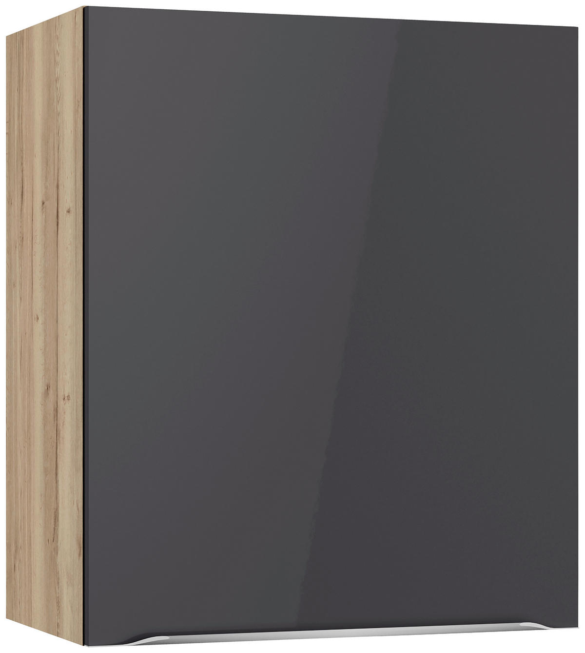 ECKKÜCHE 270/200 cm  in Anthrazit, Eichefarben  - Edelstahlfarben/Eichefarben, Basics, Holzwerkstoff/Metall (270/200cm) - Optifit