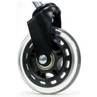 VRTLJIVA KOLESCA - črna/prosojno, Basics, kovina/umetna masa (7,5/7,5/2,4cm) - Carryhome