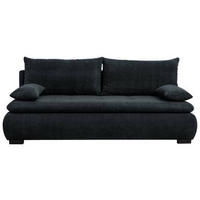 SCHLAFSOFA in Webstoff, Plüsch Schwarz  - Schwarz, Konventionell, Textil (203/72-96/98cm) - Novel