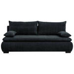 SCHLAFSOFA Webstoff, Plüsch Schwarz  - Schwarz, KONVENTIONELL, Textil (203/72-96/98cm) - Novel