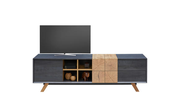 LOWBOARD in 180/55/40 cm - Eichefarben/Dunkelgrau, Design (180/55/40cm) - Carryhome