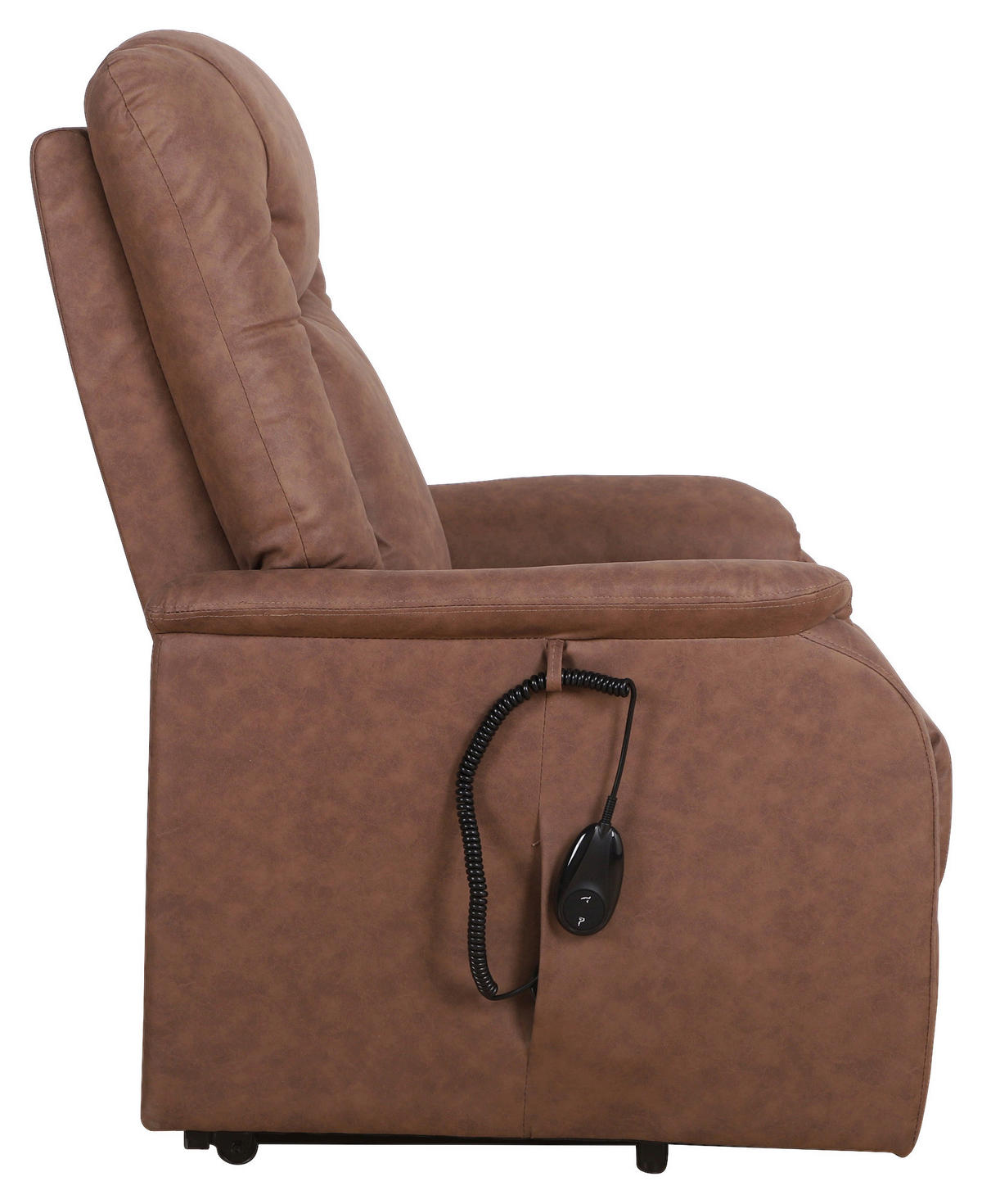 TELEVIZNÍ KŘESLO, kov, textil, hnědá - černá/hnědá, Konvenční, kov/textil (75/111/93cm) - Cantus