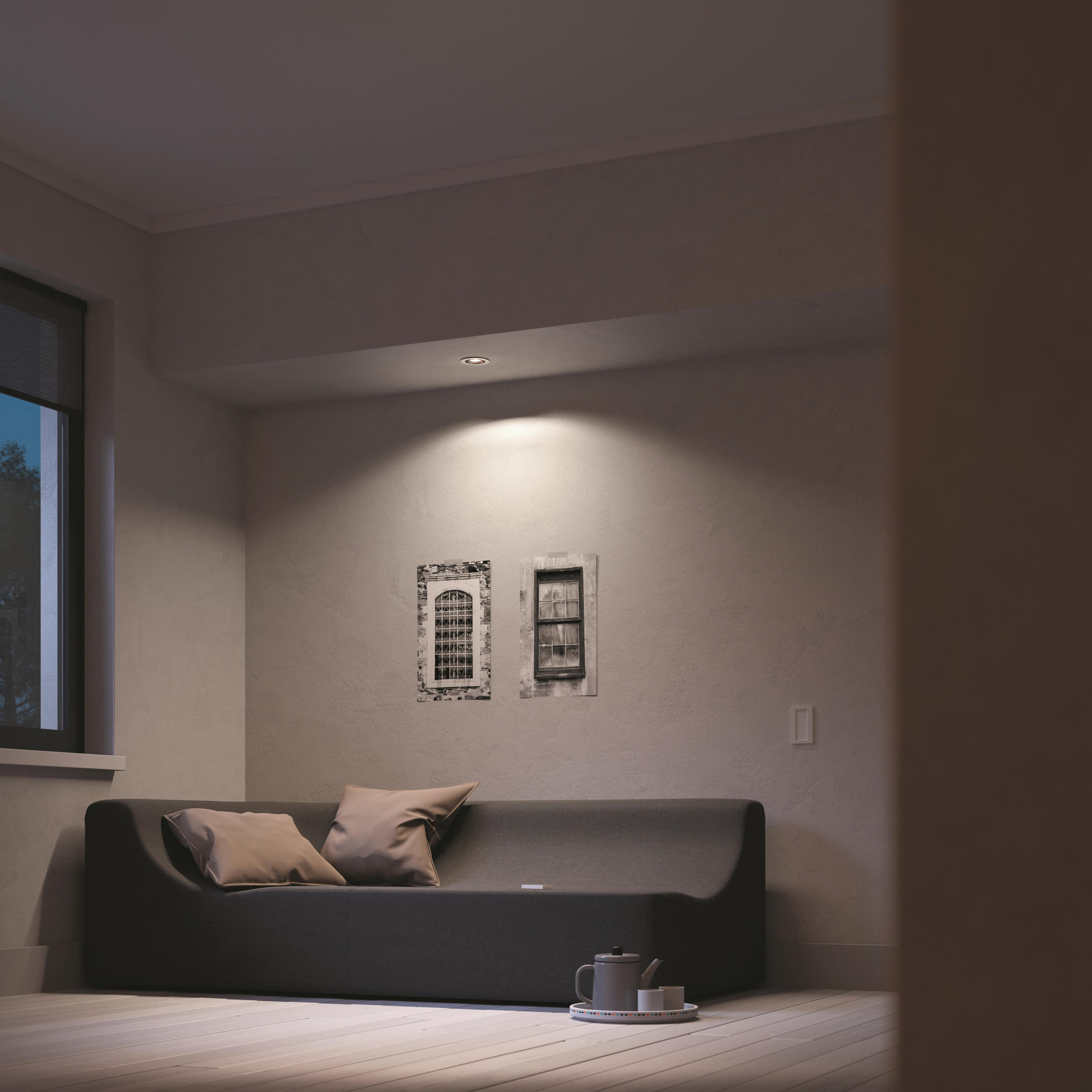 LED-SPOTKOPF 9/10/9 cm   - Silberfarben, Basics, Kunststoff (9/10/9cm) - Philips HUE