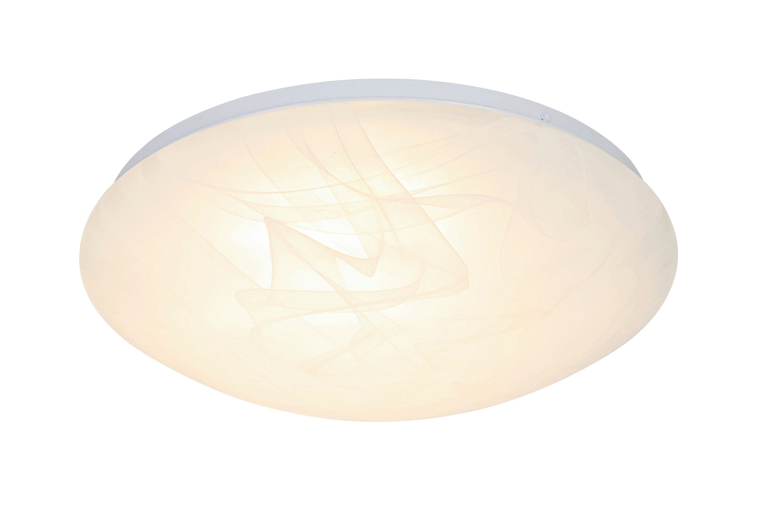 LED-TAKLAMPA Lincoln 16 W 38/8 cm  - vit/Alabasterfarben, Basics, metall/plast (38/8cm) - Boxxx