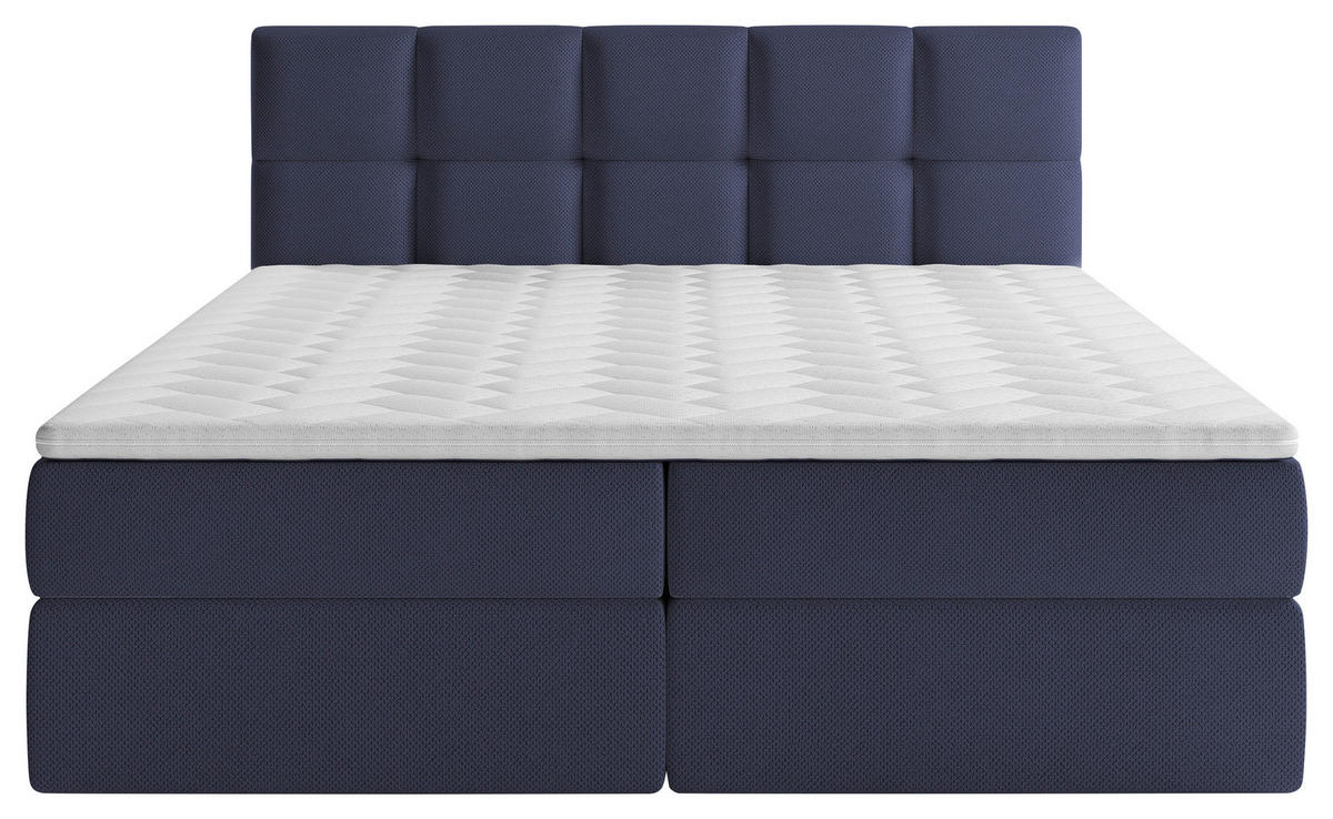 BOXBETT 200/220 cm  in Dunkelblau  - Schwarz/Dunkelblau, MODERN, Holz/Holzwerkstoff (200/220cm) - MID.YOU