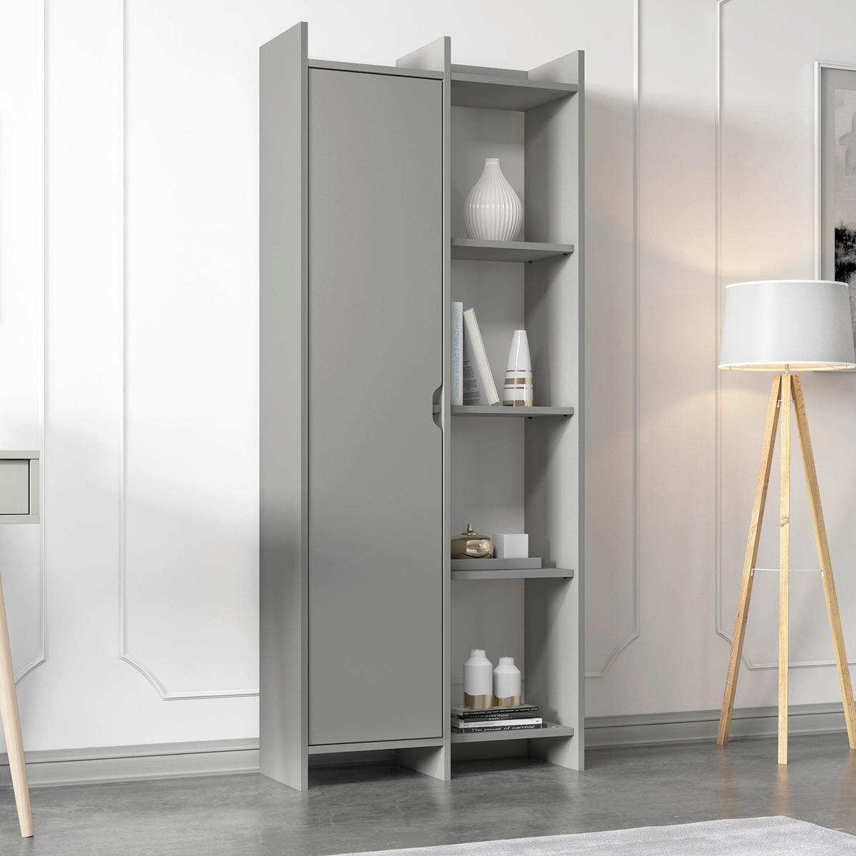 HYLLA i 70/180/30 cm grå  - grå, Design, trämaterial (70/180/30cm) - Livetastic