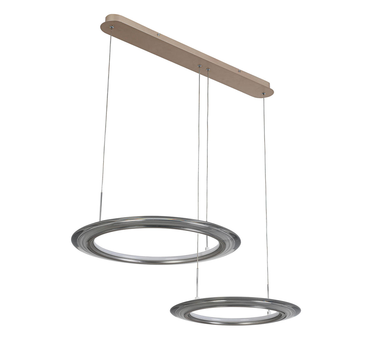 LED-HÄNGELEUCHTE Lakewood   - Chromfarben/Champagner, Design, Kunststoff/Metall (82cm) - Dieter Knoll