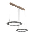 LED-HÄNGELEUCHTE 82/55/150 cm  - Chromfarben/Champagner, Design, Kunststoff/Metall (82/55/150cm) - Dieter Knoll