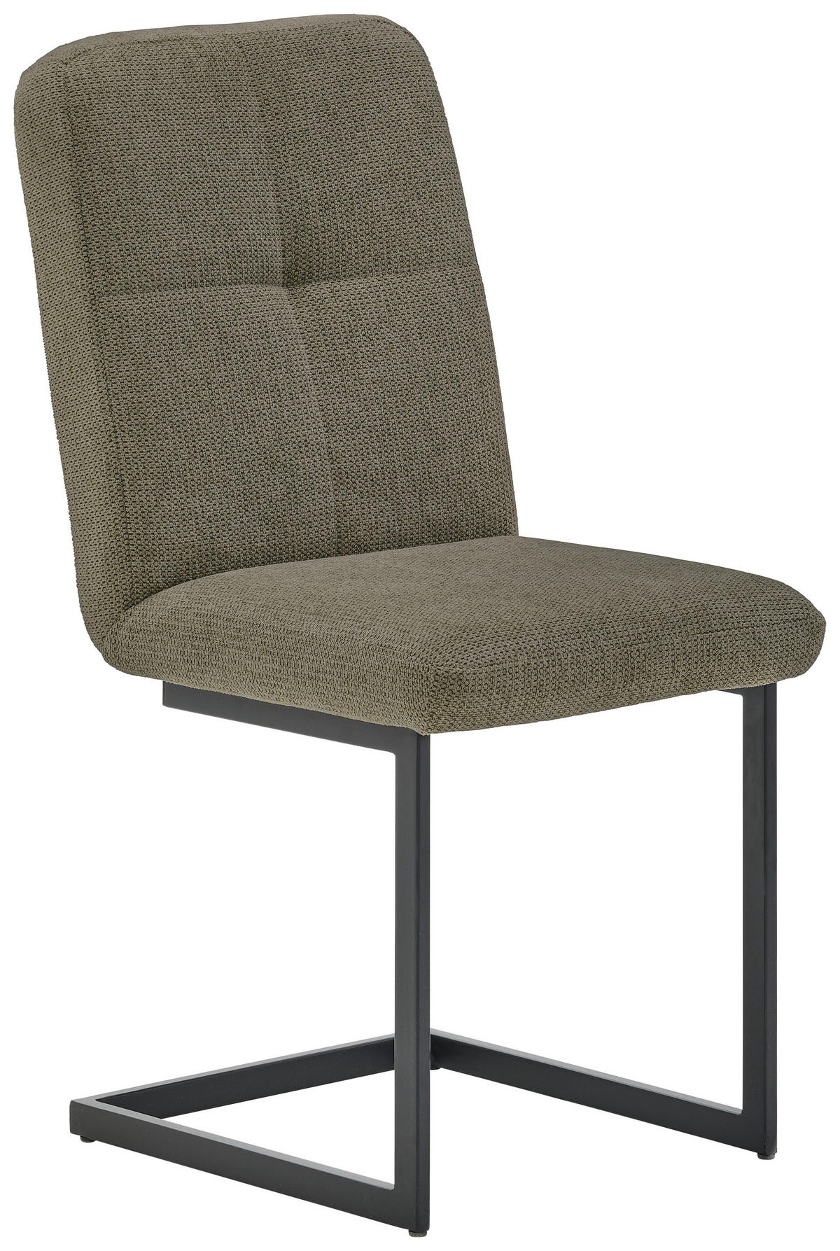 STUHL - Taupe/Schwarz, Design, Textil/Metall (45/92,5/62cm) - Novel