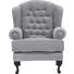 CHESTERFIELD-SESSEL Flachgewebe Hellgrau - Hellgrau/Schwarz, Design, Holz/Textil (87/107/96cm) CHESTERFIELD-SESSEL Flachgewebe Hellgrau - Hellgrau/Schwarz, Design, Holz/Textil (87/107/96cm)